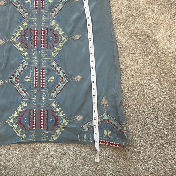 Sundance Blue Gray Dress with Tribal Embroidery - Picture 8 of 8